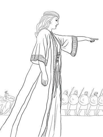 Deborah The Prophetess Coloring Page